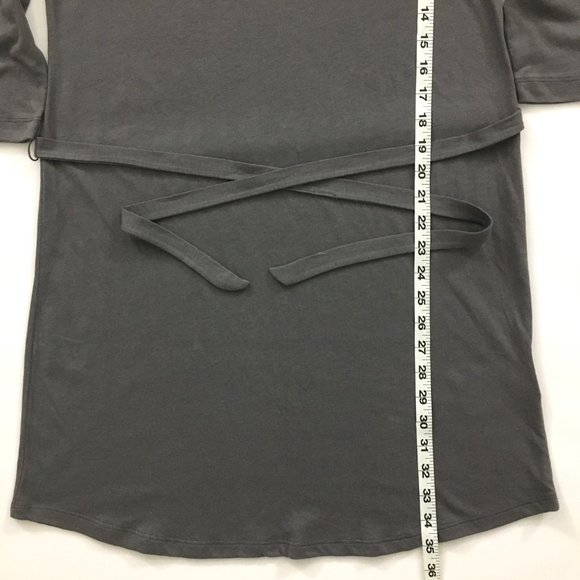 NWOT! Banana Republic Gray Scoop Neck Belted Pocket T-Shirt Dress - M - Picture 5 of 7